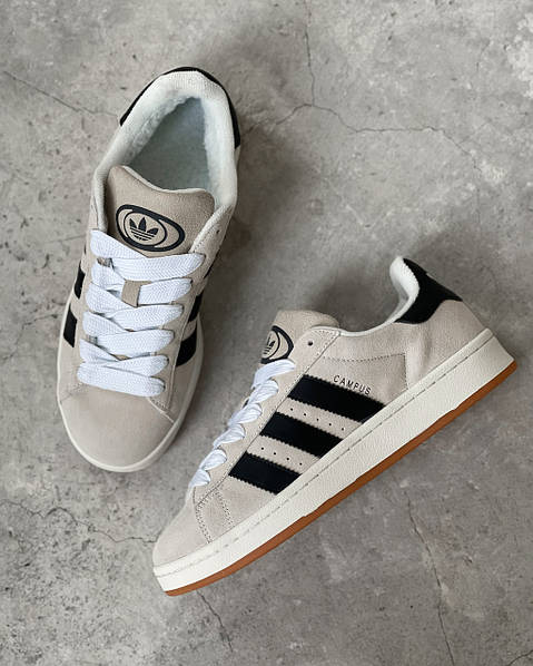 Adidas Campus Beige Black Winter Fur 14206