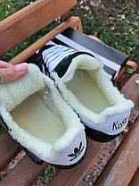 Зимові Кросівки Adidas Campus 00s Winter Black White / Адідас Кампус 00 Чорні з Білим (Хутро), фото 2
