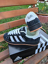 Зимові Кросівки Adidas Campus 00s Winter Black White / Адідас Кампус 00 Чорні з Білим (Хутро), фото 3