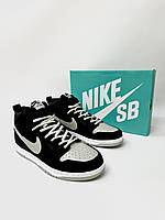 Кросівки Nike SB Dunk, високі (чорні з сірим)