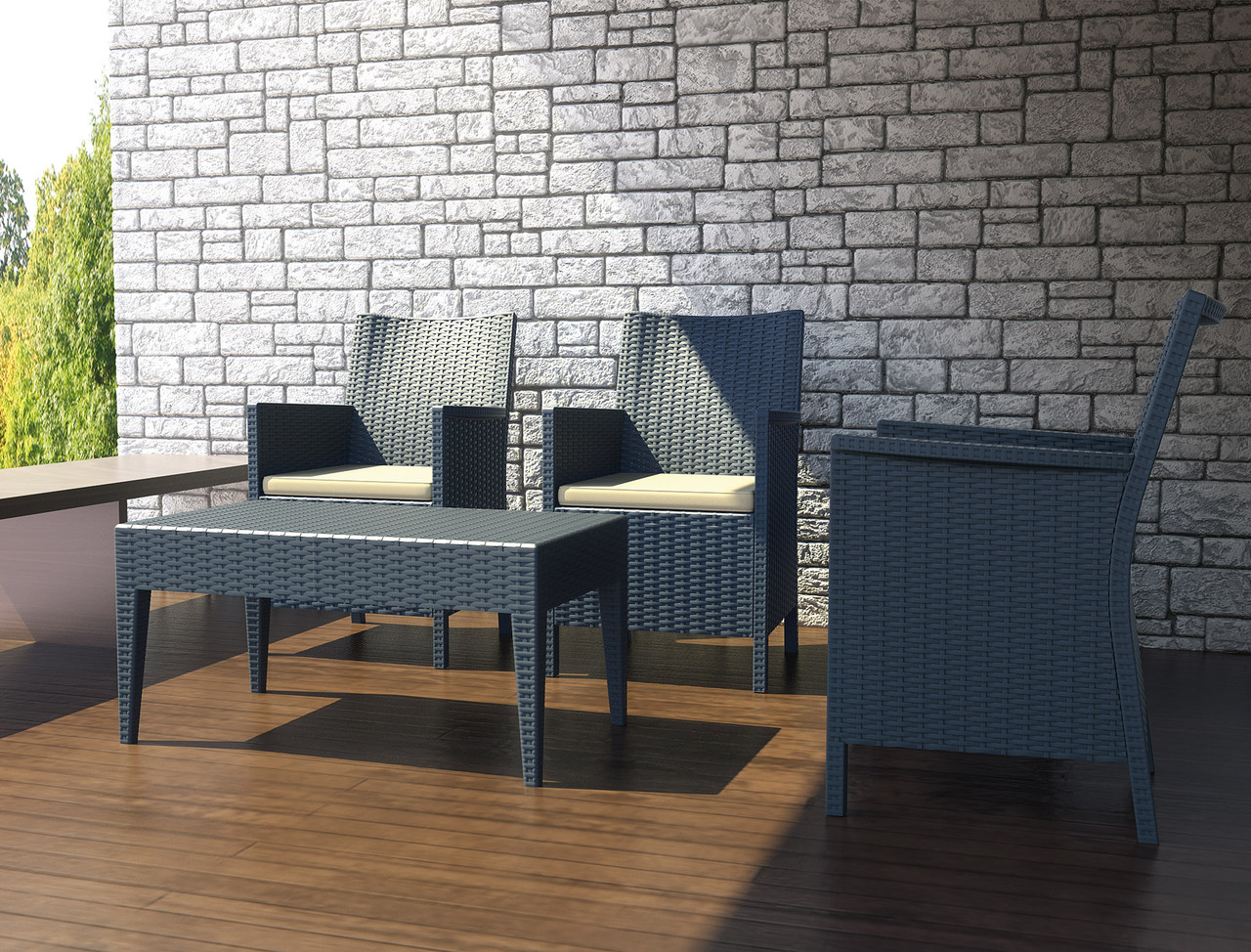 Комплект високоякісних меблів California, Siesta (стіл + 2 крісла)., фото 1