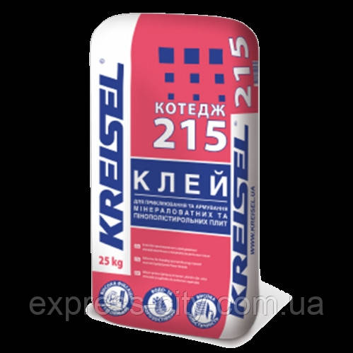 Клей для приклеювання й армування Kreisel 215 (25 кг), фото 1
