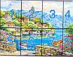 Набір для вишивання за нанесеною на канву схемою "Seaside clock tower". AIDA 14CT printed, 54*43 см, фото 4