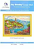 Набір для вишивання за нанесеною на канву схемою "Seaside clock tower". AIDA 14CT printed, 54*43 см, фото 3