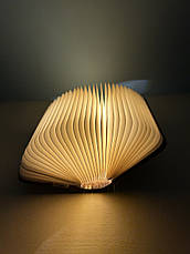 Настільний світлодіодний RGB нічник у вигляді книги Folding Book Lamp арт.29953, темне дерево, фото 3