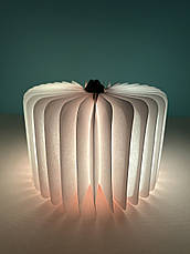Настільний світлодіодний RGB нічник у вигляді книги Folding Book Lamp арт.29953, темне дерево, фото 5