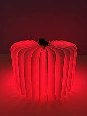 Настільний світлодіодний RGB нічник у вигляді книги Folding Book Lamp арт.29953, темне дерево, фото 6
