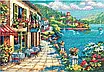 Набір для вишивання за нанесеною на канву схемою "Seaside Cafe 2". AIDA 14CT printed, 30*21 см, фото 9