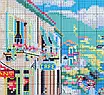 Набір для вишивання за нанесеною на канву схемою "Seaside Cafe 2". AIDA 14CT printed, 30*21 см, фото 4