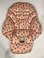 Чохол DavLu до стільчика для годування Peg Perego Siesta/Follow me Фламінго кораловий (Ch-n-4-2)