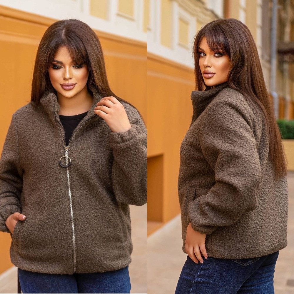 Жіноча куртка букле Розміри: 50, 52, 54, 56, фото 1