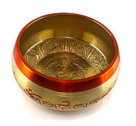 Тибетская бронзовая поющая чаша "Будда" 13см (34859)x