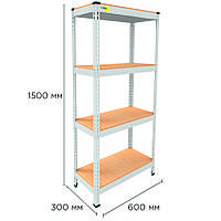 Металевий стелаж MRL-1500 ( 600x300) білий