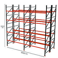 Паллетный стеллаж PR-Light (5000x5000x2200-12-16)