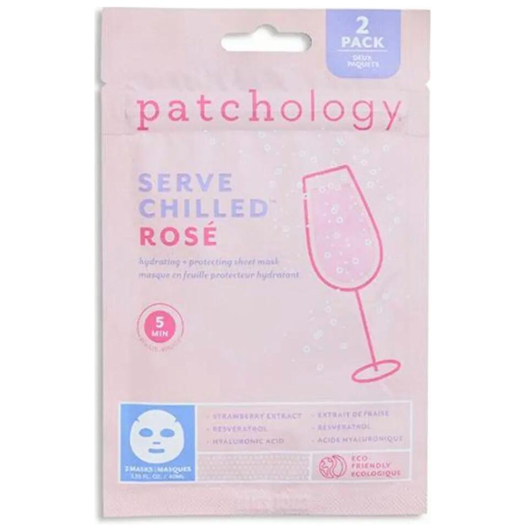 Маски для зволоження та сяйва шкіри з екстрактом полуниці Patchology Serve Chilled Rosé Sheet Mask 2 шт 40 мл