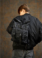 Рюкзак рол Sambag RollTop Double чорний принт