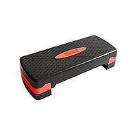 Степ-платформа PowerPlay 4328 (2 уровня 10-15 см) черно-красная -UkMarket-
