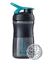 Спортивная бутылка-шейкер BlenderBottle SportMixer 20oz/590ml Black/Teal (ORIGINAL) -UkMarket-