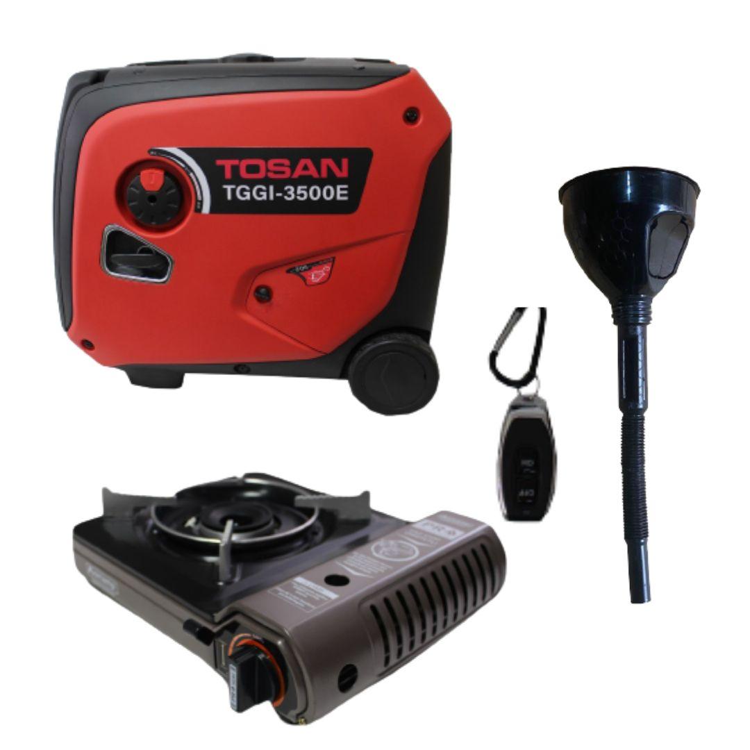 Інверторний генератор TOSAN ТGGI-3500E + газова плитка Orcamp CK-505, та лійка в дарунок, фото 1