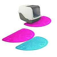 Килимок під туалет для котів, 60x36см, (кольори: синій або рожевий) (4 шт/уп, ціна за шт) (24 шт/ящ)+