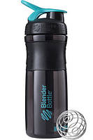 Шейкер спортивний (пляшка) BlenderBottle SportMixer 28oz/820ml Black/Teal (Original)