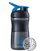 Шейкер спортивний (пляшка) BlenderBottle SportMixer 20oz/590ml Black/Cyan (Original)