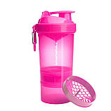 Шейкер спортивний SmartShake Original2GO 600ml Neon Pink, фото 3