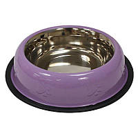 Миска для кота, щенка, собак мелких пород, животных из нержавейки 0,24 л Croci фиолетовая