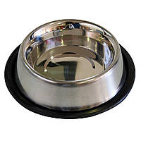Миска для собак і котів CROCI на гумці, нерж., 0,24л, 16см