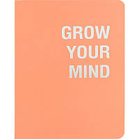 Книга записная А5 80 л клетка мат лам тиснение Grow your mind