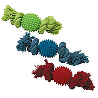 Іграшка для соб. CaniAMici шип. м'яч з канатом, гума, 25см, 24 шт / уп (ціна за 1шт) *