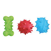 Іграшка для собак цуценят CROCI Spiky ,шиповані фігурки латекс, пищалка, в асортіменті 10-14см