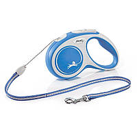 Рулетка FLEXI New Comfort Cord M, 5м, до кг, стрічка, cиня (2939)