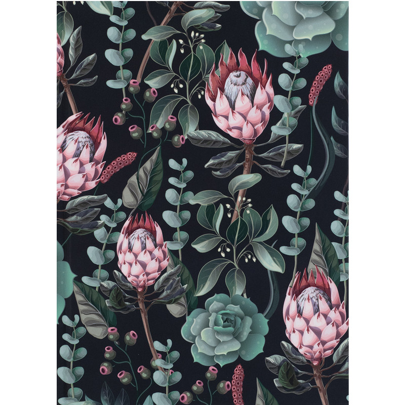 Книга записна А5 96 арк тв палітурка клітинка софт тач виб УФ лак Bloom зелена, фото 1