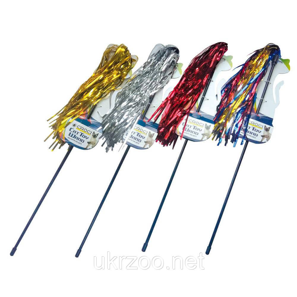 Іграшка для котів. CROCI дразнилка кольорова локшина, 46 см, 4шт/уп (ціна за 1шт) +, фото 1