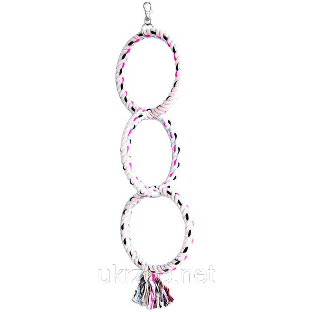 Іграшка для птахів Dodo,гойдалка кільця з мотузки ,53 см (6 шт.уп.), фото 1