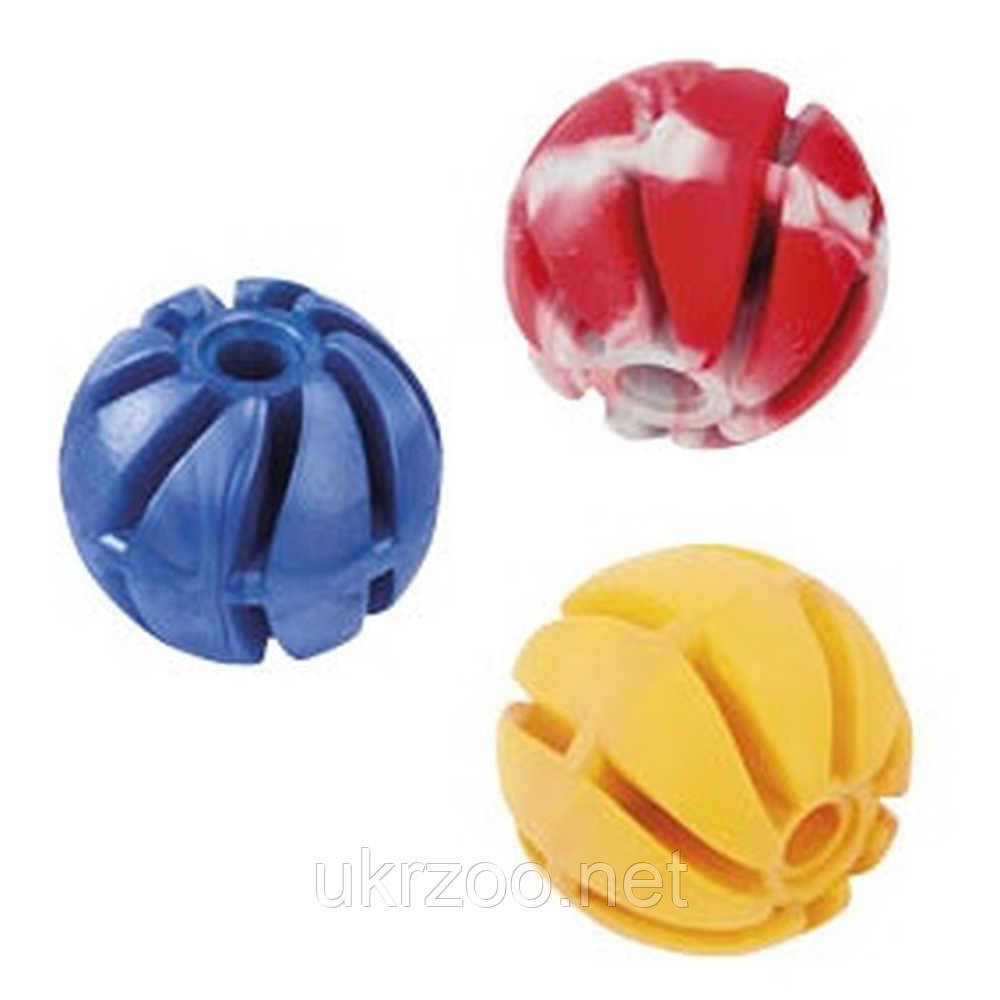 Іграшка для собак Dental Gum м'ячик гумовий ,6 см (різні кольори) (6 шт/уп), фото 1