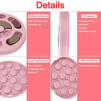Інтерактивна іграшка пазл з кормом для собак для ігри та повільного годування - рожева, фото 8