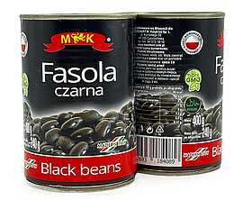 Фасоль Чорна Консервована Fasola Czarna M&K, 400 г