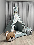 Вігвам дитячий Звірята та літачки БОНБОН Повний комплект, вігвам для хлопчика, дитячий будиночок, вігвам для дітей, дитячий намет, фото 4
