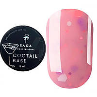 Saga Professional Coctail Base 04 (голубой с хлопьями), 13 мл