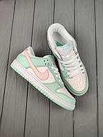 Кроссовки женские Nike SB Dunk Low White Mint Pink