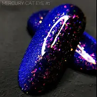 Гель-лак Crooz Cat Eye Mercury - кошачий глаз с частицами потали №01, 8 мл