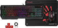 Комплект (Клавіатура Миша та Килим) A4Tech Bloody B1700 USB Black