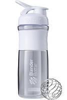 Спортивная бутылка-шейкер BlenderBottle SportMixer 28oz/820ml White (ORIGINAL) AllInOne