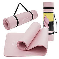 Коврик (мат) спортивный 4FIZJO NBR 180 x 60 x 1.5 см для йоги и фитнеса 4FJ0370 Pink I'Pro