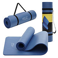 Коврик (мат) спортивный 4FIZJO NBR 180 x 60 x 1 см для йоги и фитнеса 4FJ0432 Navy Blue I'Pro