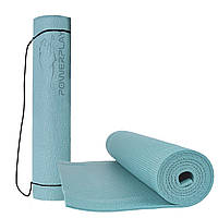 Коврик для йоги 6 мм PowerPlay PVC 4010 зеленый. Коврик для фитнеса, коврик для спорта, тренировки I'Pro