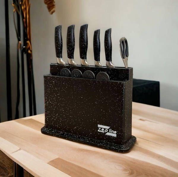 Набор кухонных ножей на подставке с разделочными досками Zepline ZP-043, Качественный кухонный набор для дома - фото 1 - id-p2008762880