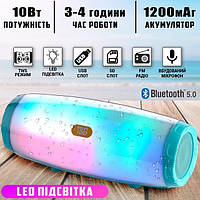 Портативная беспроводная Bluetooth колонка TG-165C LED с RGB подсветкой mint